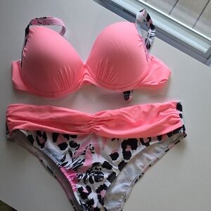 556 Pink Floral Women's Bikini Set
